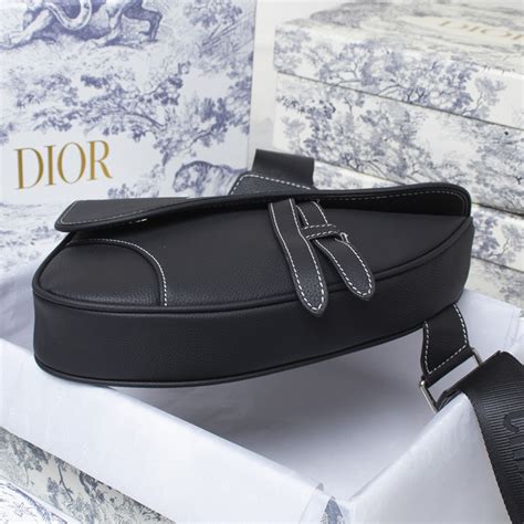 saddle bag black grained calfskin with dior and shawn signature|dior and shawn bee bag.